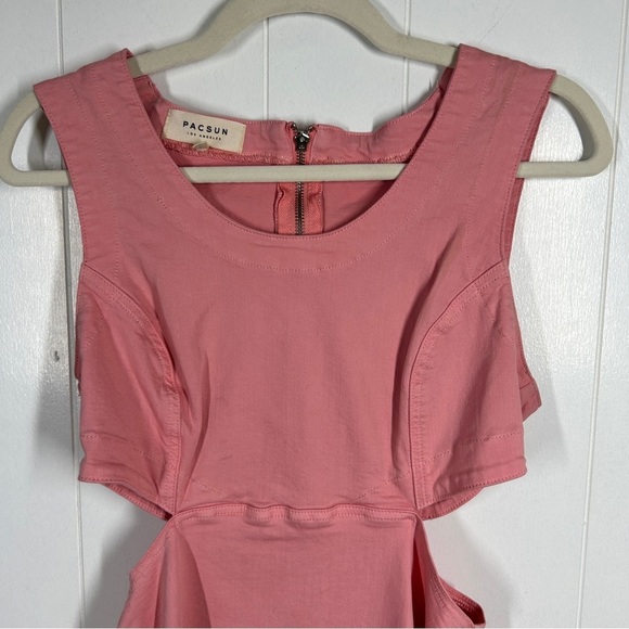 PacSun Pink Denim Cut Out Barbiecore Mini Dress Small - Picture 6 of 7